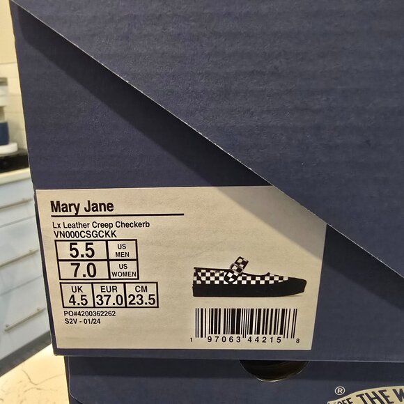 Vans Premium Mary Jane LX Leather Creep Checkerboard Sneakers Womens SZ 7 NEW - Picture 10 of 14